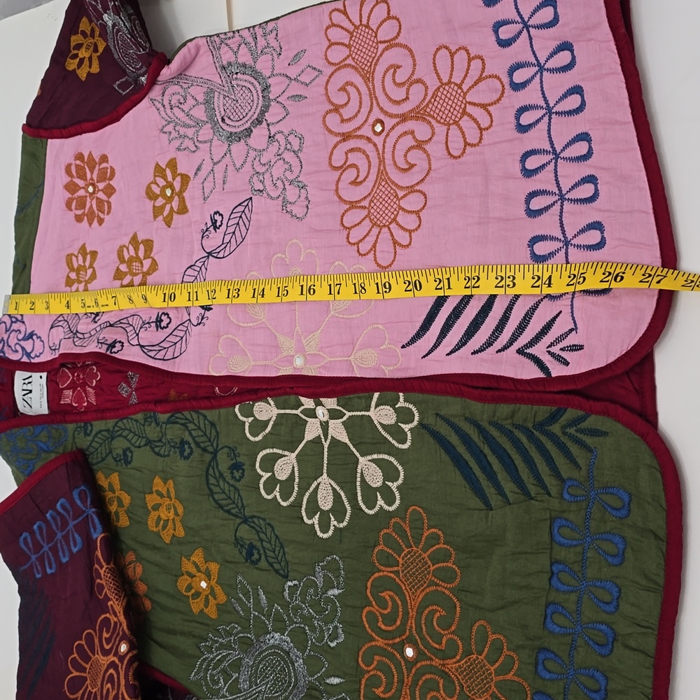 Zara Multicolor Embroidered Patchwork Jacket - image 13